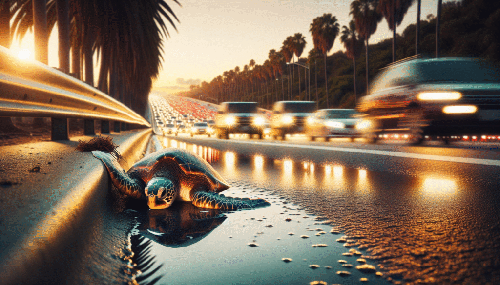 Florida Man Rescues Stranded Sea Turtle on Busy Highway