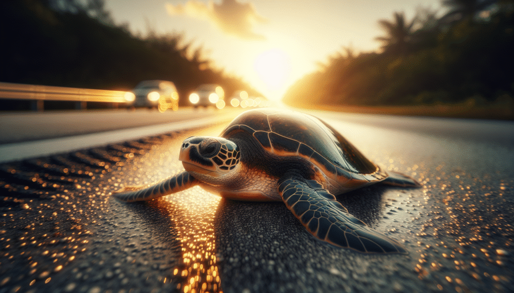Florida Man Rescues Stranded Sea Turtle on Busy Highway