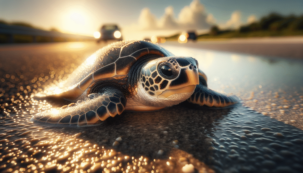 Florida Man Rescues Stranded Sea Turtle on Busy Highway