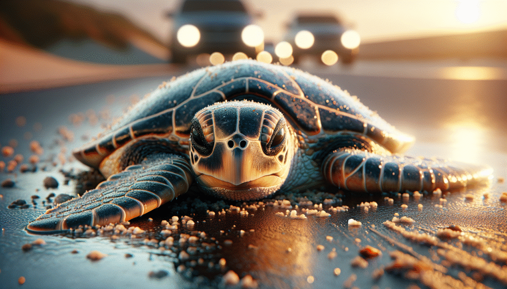 Florida Man Rescues Stranded Sea Turtle on Busy Highway