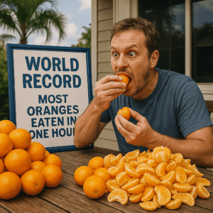 Florida Man orange eating contest.