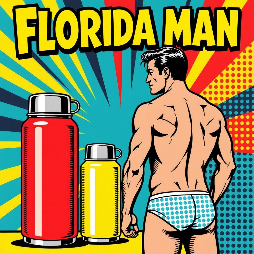 Florida Man with thermos up his backdoor