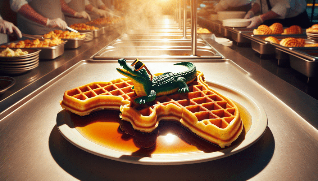 Florida Man Among Waffles at the All You Can Eat Buffet