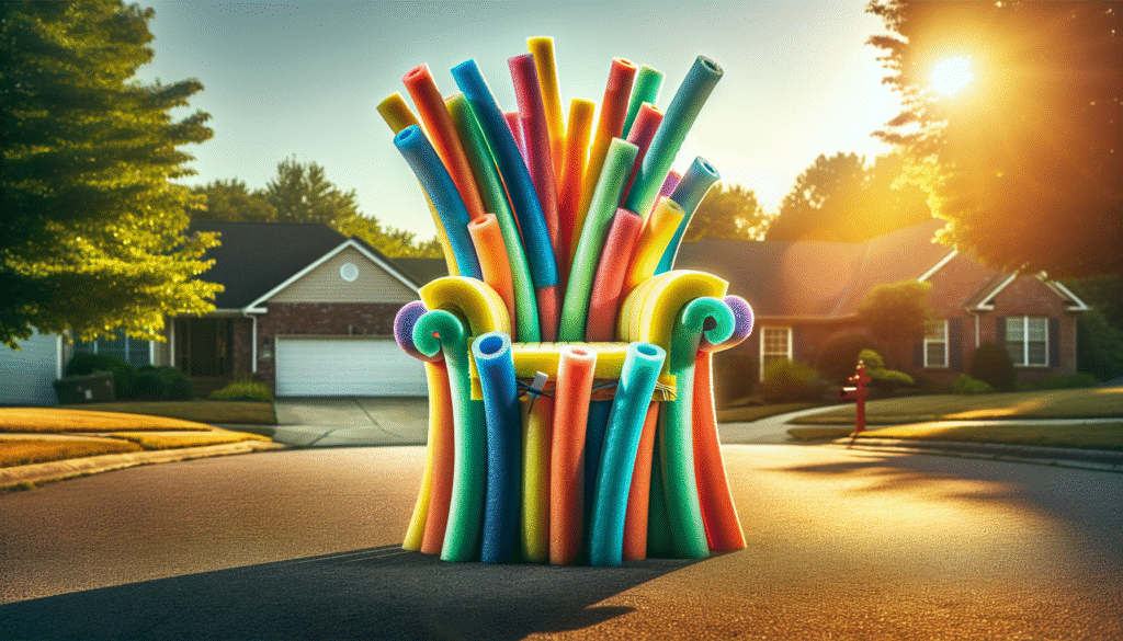 Florida Man Builds a Throne Out of Recycled Pool Noodles and Declares Himself King of the Cul-de-sac